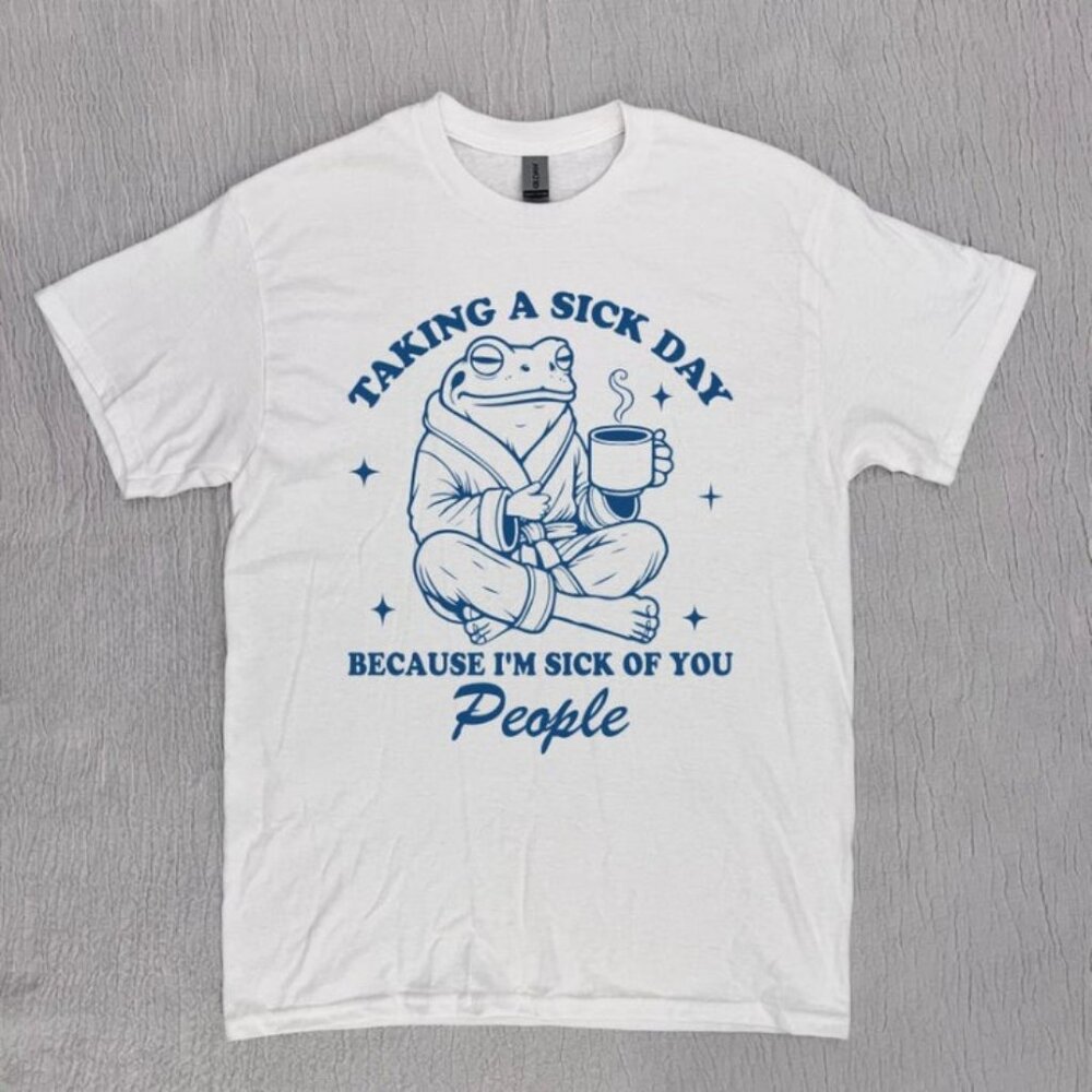 Vintage Frog T-Shirt, Retro Sarcastic Frog 90s Graphic Shirt - Picture 1 of 3
